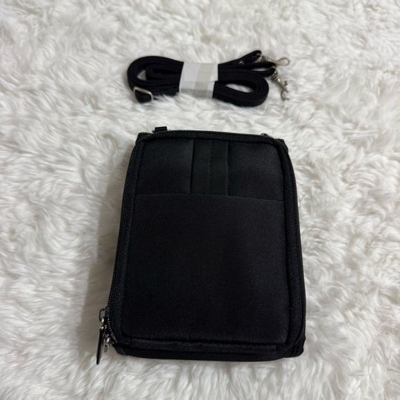 TRAVELON Black Mini Crossbody Wallet - Picture 2 of 10